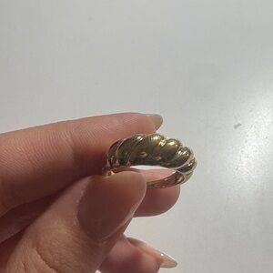 Chic Gold Plated Women's Croissant Ring